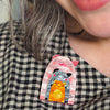 Chinny Chin Chins Brooch  -  Erstwilder  -  Quirky Resin and Enamel Accessories