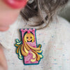 Let Your Hair Down Brooch  -  Erstwilder  -  Quirky Resin and Enamel Accessories