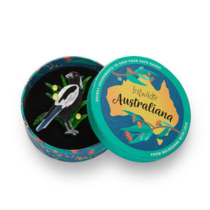 Max the Magpie Brooch  -  Erstwilder  -  Quirky Resin and Enamel Accessories