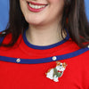 Barney the British Bulldog Brooch  -  Erstwilder  -  Quirky Resin and Enamel Accessories