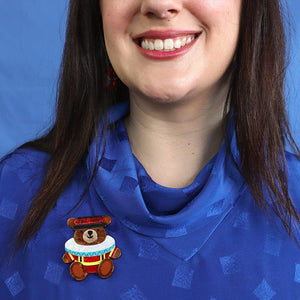 Teddy Yeoman Brooch  -  Erstwilder  -  Quirky Resin and Enamel Accessories