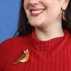 Rosie the Robin Brooch  -  Erstwilder  -  Quirky Resin and Enamel Accessories