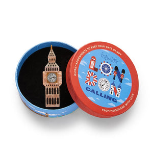 Big Ben Brooch  -  Erstwilder  -  Quirky Resin and Enamel Accessories