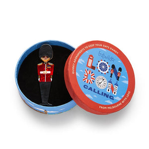 Changing of the Guard Brooch  -  Erstwilder  -  Quirky Resin and Enamel Accessories