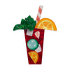 Pimm's O'Clock Brooch  -  Erstwilder  -  Quirky Resin and Enamel Accessories