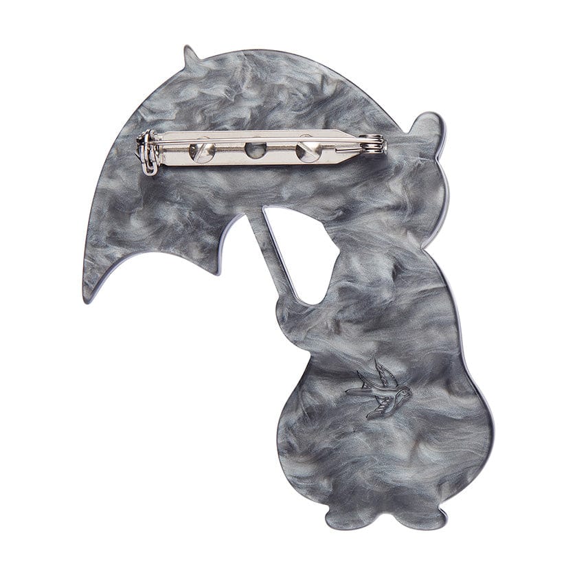 Bill the Badger Brooch (IMPERFECT)  -  Erstwilder  -  Quirky Resin and Enamel Accessories