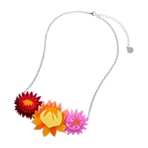 Strawflowers Necklace  -  Erstwilder  -  Quirky Resin and Enamel Accessories
