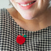Apple Simplified Mini Brooch