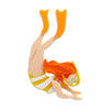 Snorkeler Sheree Brooch  -  Erstwilder  -  Quirky Resin and Enamel Accessories