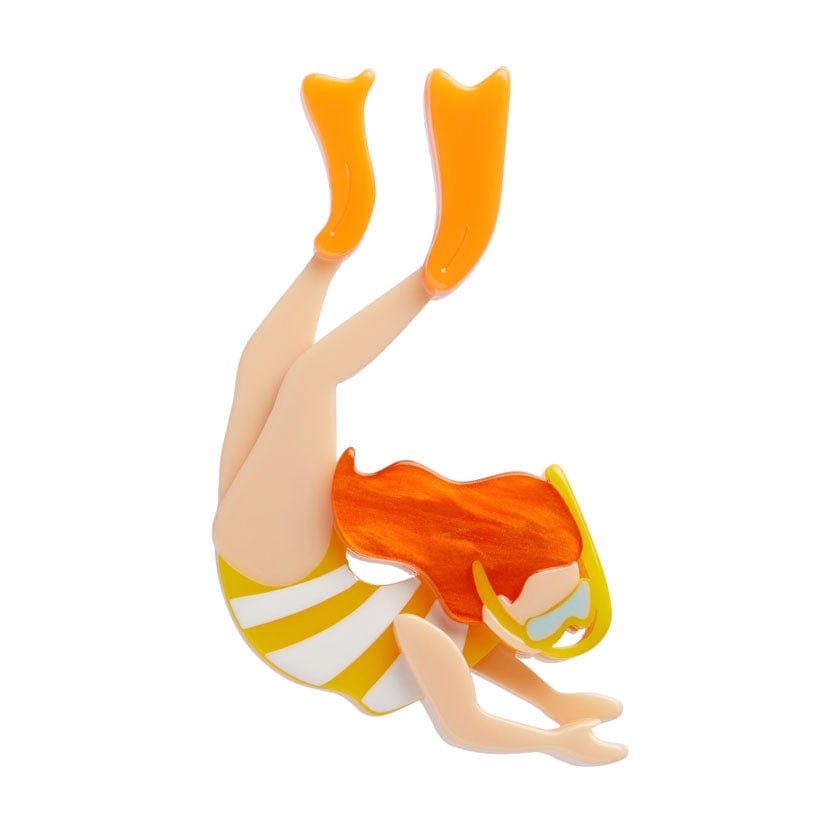 Snorkeler Sheree Brooch  -  Erstwilder  -  Quirky Resin and Enamel Accessories