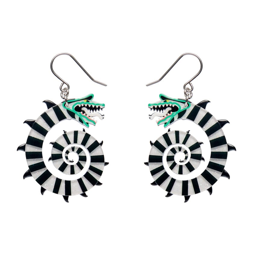 Sandworm Drop Earrings  -  Erstwilder  -  Quirky Resin and Enamel Accessories