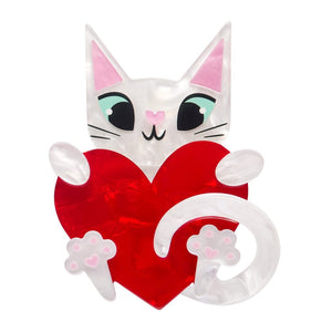Kalila Kitty Brooch  -  Erstwilder  -  Quirky Resin and Enamel Accessories