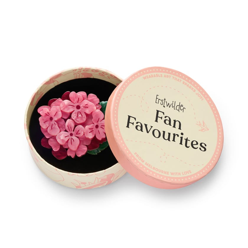 Heartfelt Hydrangea Brooch  -  Erstwilder  -  Quirky Resin and Enamel Accessories