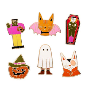 Haunted at Heart Enamel Pin Pack - 6 Piece  -  Erstwilder  -  Quirky Resin and Enamel Accessories