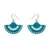 Boho Fan Essential Drop Earrings - Green  -  Erstwilder Essentials  -  Quirky Resin and Enamel Accessories