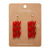 Ho, Ho, Ho Drop Earrings - Red