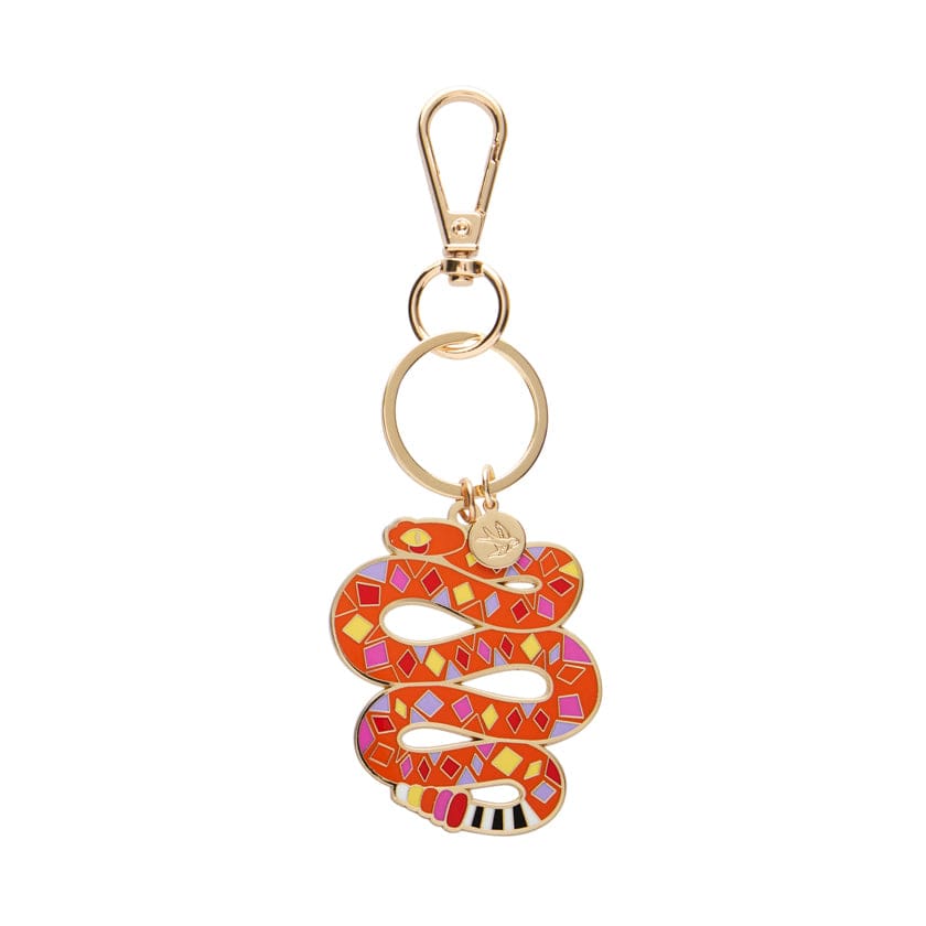 The Rowdy Rattlesnake Key Ring  -  Erstwilder  -  Quirky Resin and Enamel Accessories