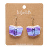 Story Book Drop Earrings - Purple  -  Erstwilder Essentials  -  Quirky Resin and Enamel Accessories