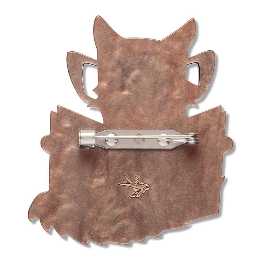 Puss in Books Brooch  -  Erstwilder  -  Quirky Resin and Enamel Accessories