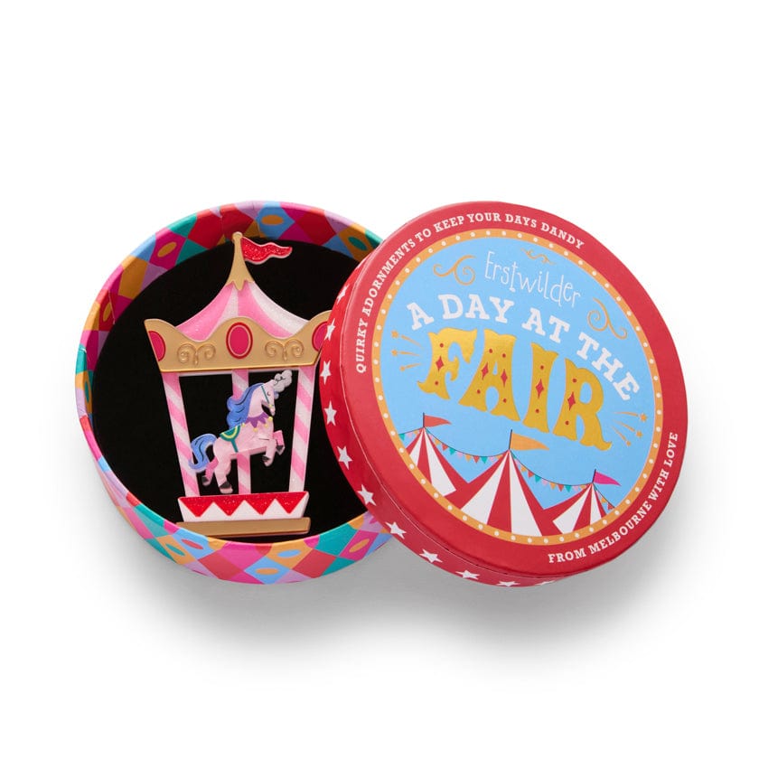 Carousel for One Brooch (IMPERFECT)  -  Erstwilder  -  Quirky Resin and Enamel Accessories