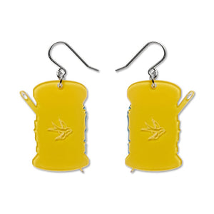 Thread the Needle Drop Earrings  -  Erstwilder  -  Quirky Resin and Enamel Accessories
