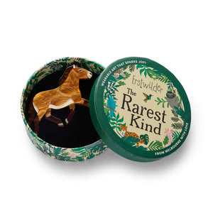 Takhi Wild Horse Brooch  -  Erstwilder  -  Quirky Resin and Enamel Accessories