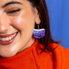 Story Book Drop Earrings - Purple  -  Erstwilder Essentials  -  Quirky Resin and Enamel Accessories
