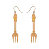Fork, Please! Drop Earrings - Gold  -  Erstwilder Essentials  -  Quirky Resin and Enamel Accessories