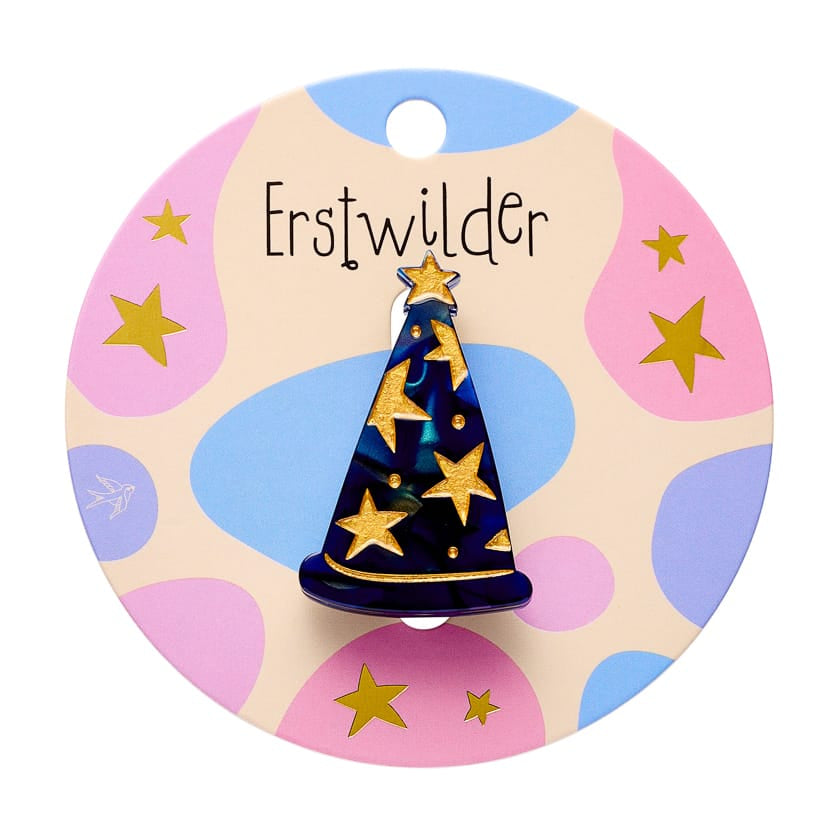 Wizard Hat Simplified Mini Brooch  -  Erstwilder Simplified  -  Quirky Resin and Enamel Accessories