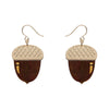 Acorn Drop Earrings - Brown  -  Erstwilder Essentials  -  Quirky Resin and Enamel Accessories