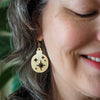 Round Bauble Drop Earrings - Gold  -  Erstwilder Essentials  -  Quirky Resin and Enamel Accessories