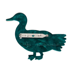 Mighty Mallard Brooch  -  Erstwilder  -  Quirky Resin and Enamel Accessories