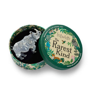 Javan Rhino Brooch  -  Erstwilder  -  Quirky Resin and Enamel Accessories