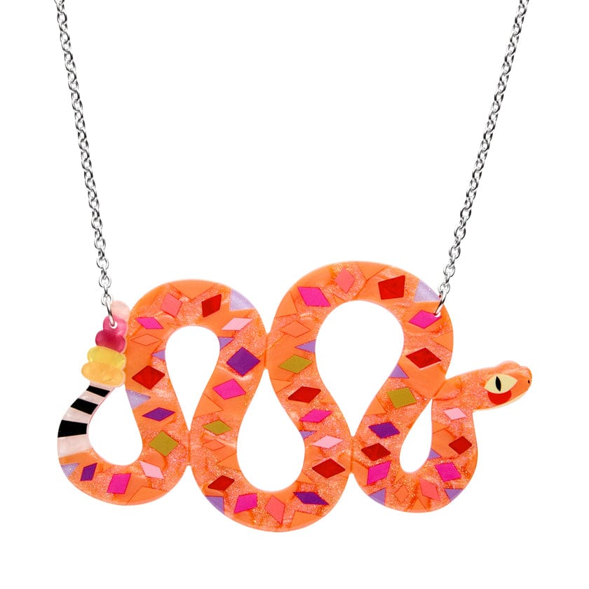 The Rowdy Rattlesnake Necklace  -  Erstwilder  -  Quirky Resin and Enamel Accessories