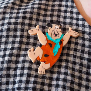 Fred Flintstone Brooch  -  Erstwilder  -  Quirky Resin and Enamel Accessories