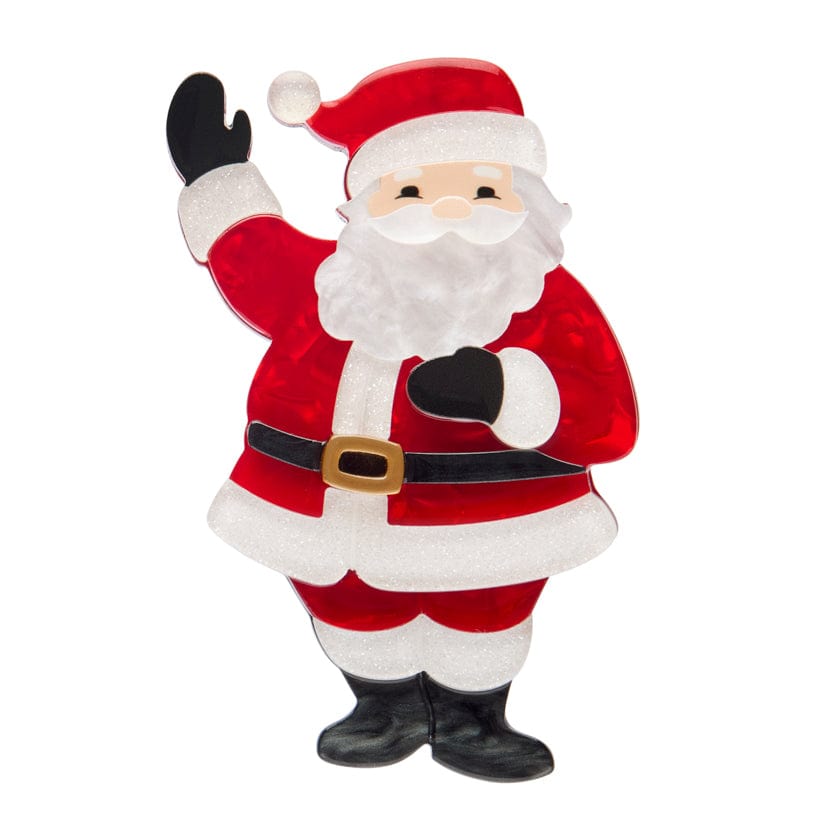 Santa’s Surprise Brooch  -  Erstwilder  -  Quirky Resin and Enamel Accessories