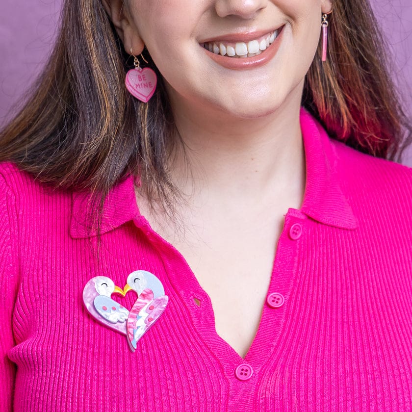 Nestled in Love Brooch  -  Erstwilder  -  Quirky Resin and Enamel Accessories