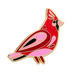 The Notable Northern Cardinal Enamel Pin  -  Erstwilder  -  Quirky Resin and Enamel Accessories