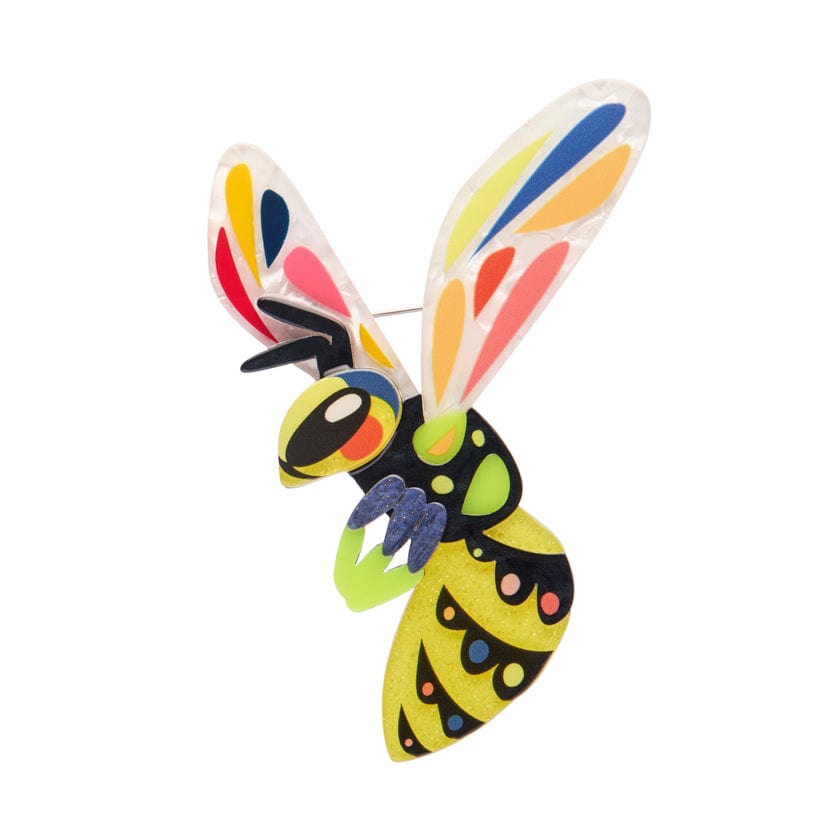 The Youthful Yellowjacket Brooch  -  Erstwilder  -  Quirky Resin and Enamel Accessories
