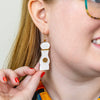 The Daily Grind Drop Earrings  -  Erstwilder  -  Quirky Resin and Enamel Accessories
