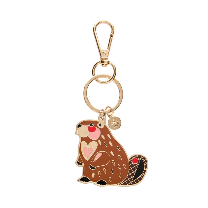 The Busy Beaver Key Ring  -  Erstwilder  -  Quirky Resin and Enamel Accessories