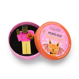 Frankenstein's Friendly Monster Brooch  -  Erstwilder  -  Quirky Resin and Enamel Accessories