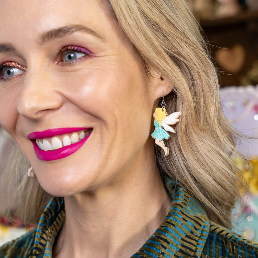 Silky the Fairy Drop Earrings  -  Erstwilder  -  Quirky Resin and Enamel Accessories