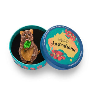 Quinn the Quokka Brooch  -  Erstwilder  -  Quirky Resin and Enamel Accessories