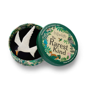 New Zealand Fairy Tern Brooch  -  Erstwilder  -  Quirky Resin and Enamel Accessories