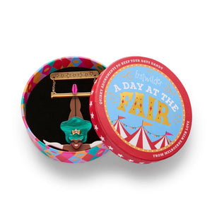 Trapeze with Ease Brooch  -  Erstwilder  -  Quirky Resin and Enamel Accessories