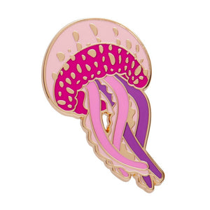 Mauve Stinger Jellyfish Enamel Pin  -  Erstwilder  -  Quirky Resin and Enamel Accessories