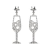 Champagne Bubbles Drop Earrings – Silver