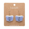 Story Book Drop Earrings - Blue  -  Erstwilder Essentials  -  Quirky Resin and Enamel Accessories