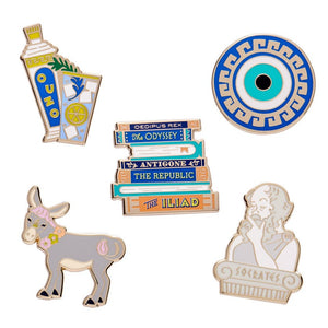 A Greek Odyssey Enamel Pin Pack - 5 Piece  -  Erstwilder  -  Quirky Resin and Enamel Accessories